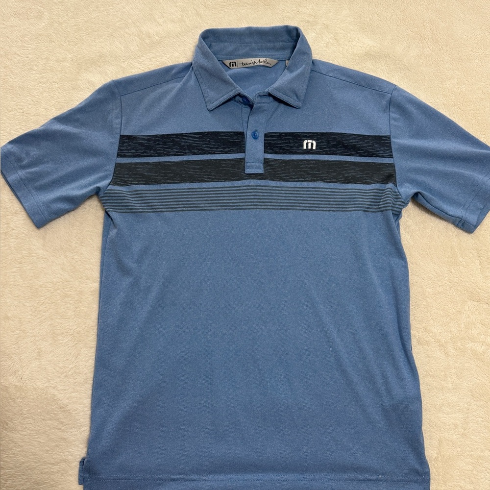 Travis Mathew Light Blue Polo Shirt